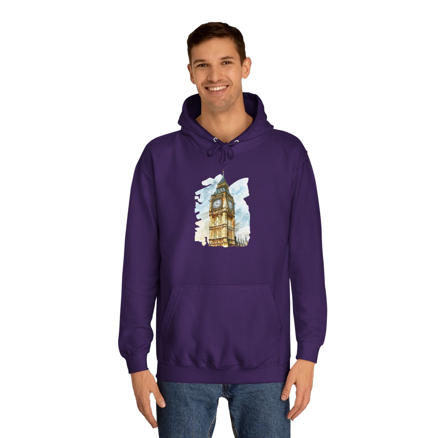 Unisex College Hoodie - London’s Legendary Big Ben Tower