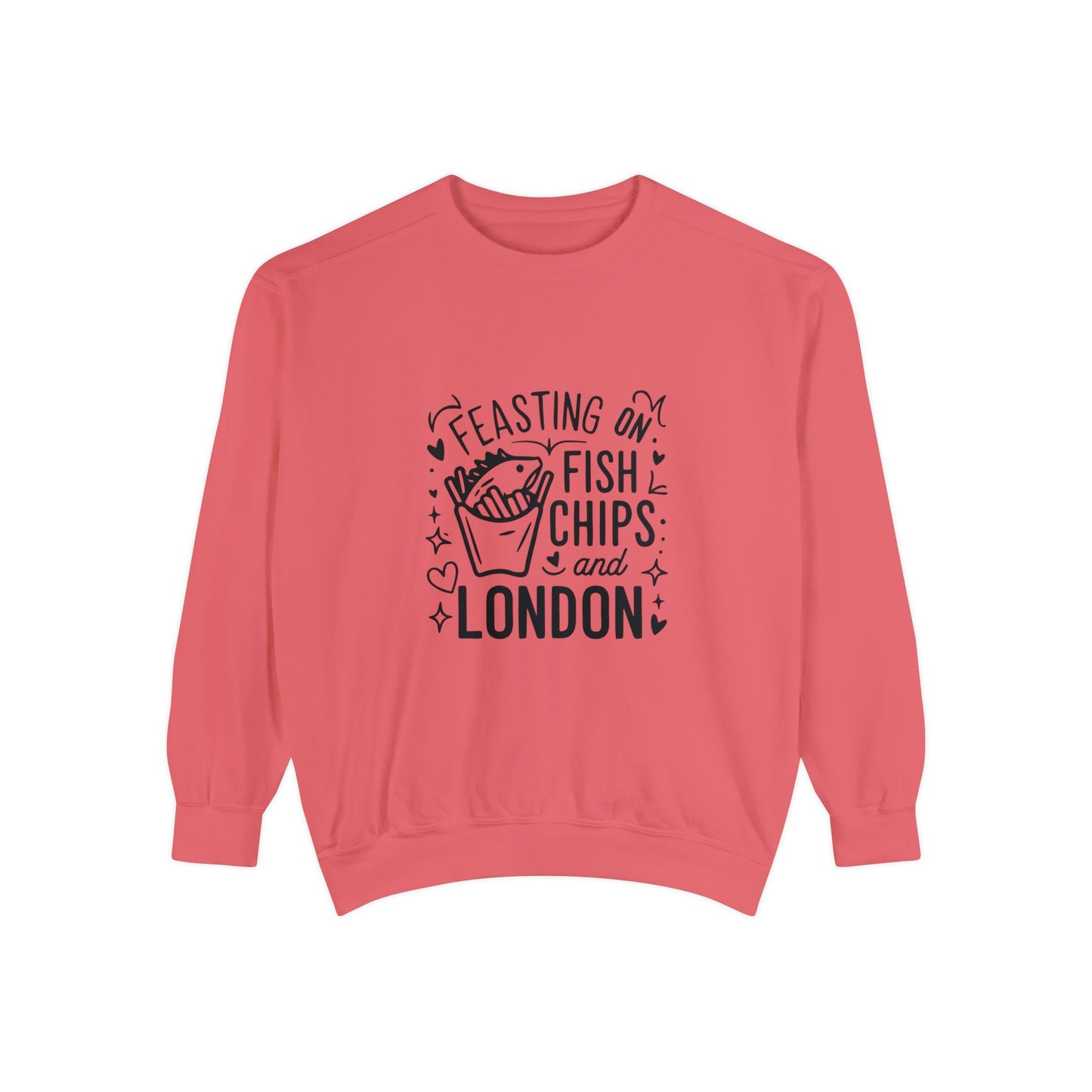 Unisex Garment-Dyed Sweatshirt Lightweight - Fish Cips and London