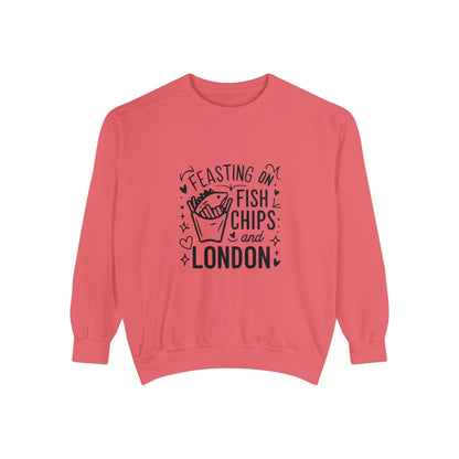 Unisex Garment-Dyed Sweatshirt Lightweight - Fish Cips and London