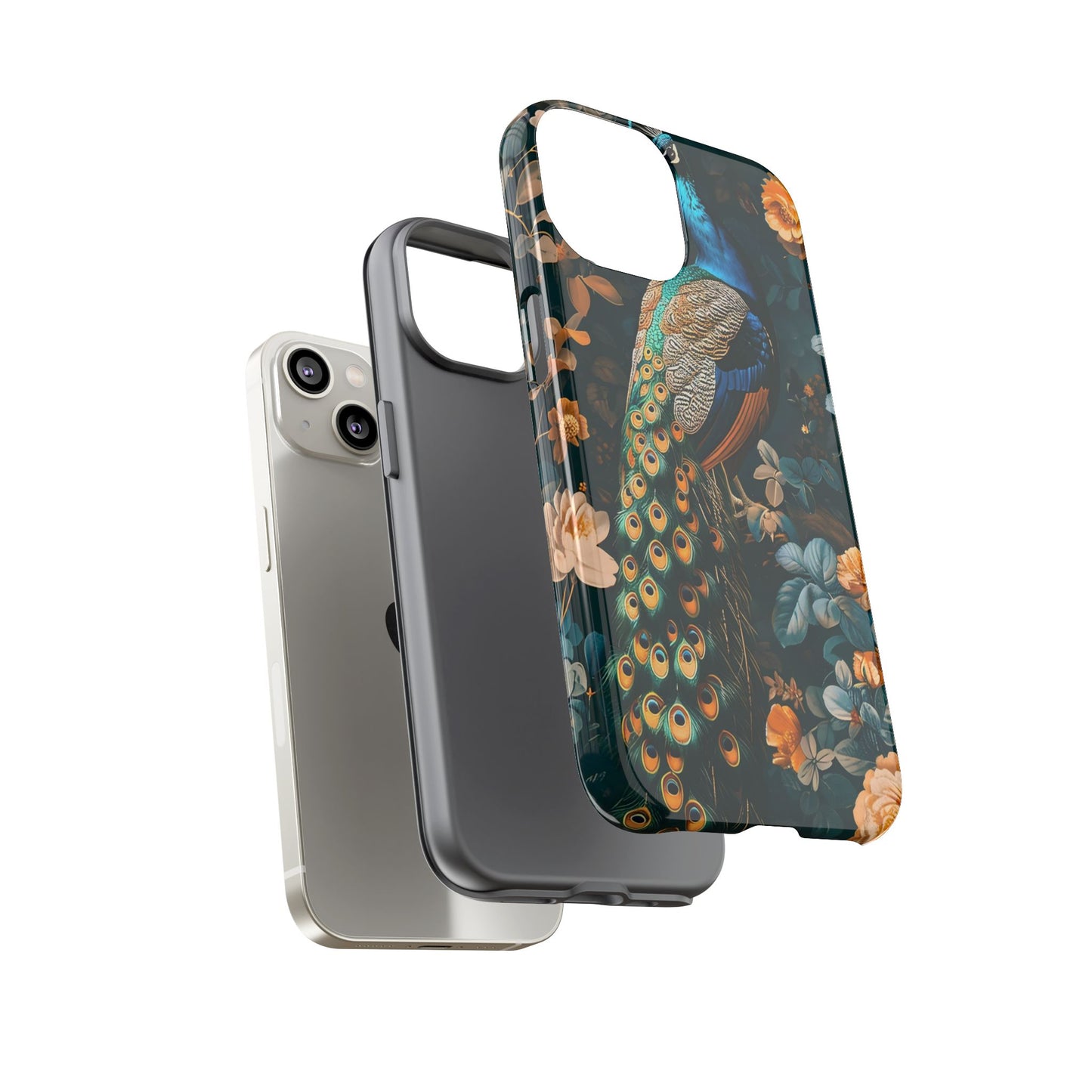 Peacock Phone Case - Elegant Floral Design, Tough Case for Protection, Unique Gift for Nature Lovers, Stylish Accessory, Eco-Friendly