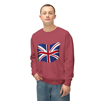 Unisex Lightweight Crewneck Sweatshirt - Classic UK Flag
