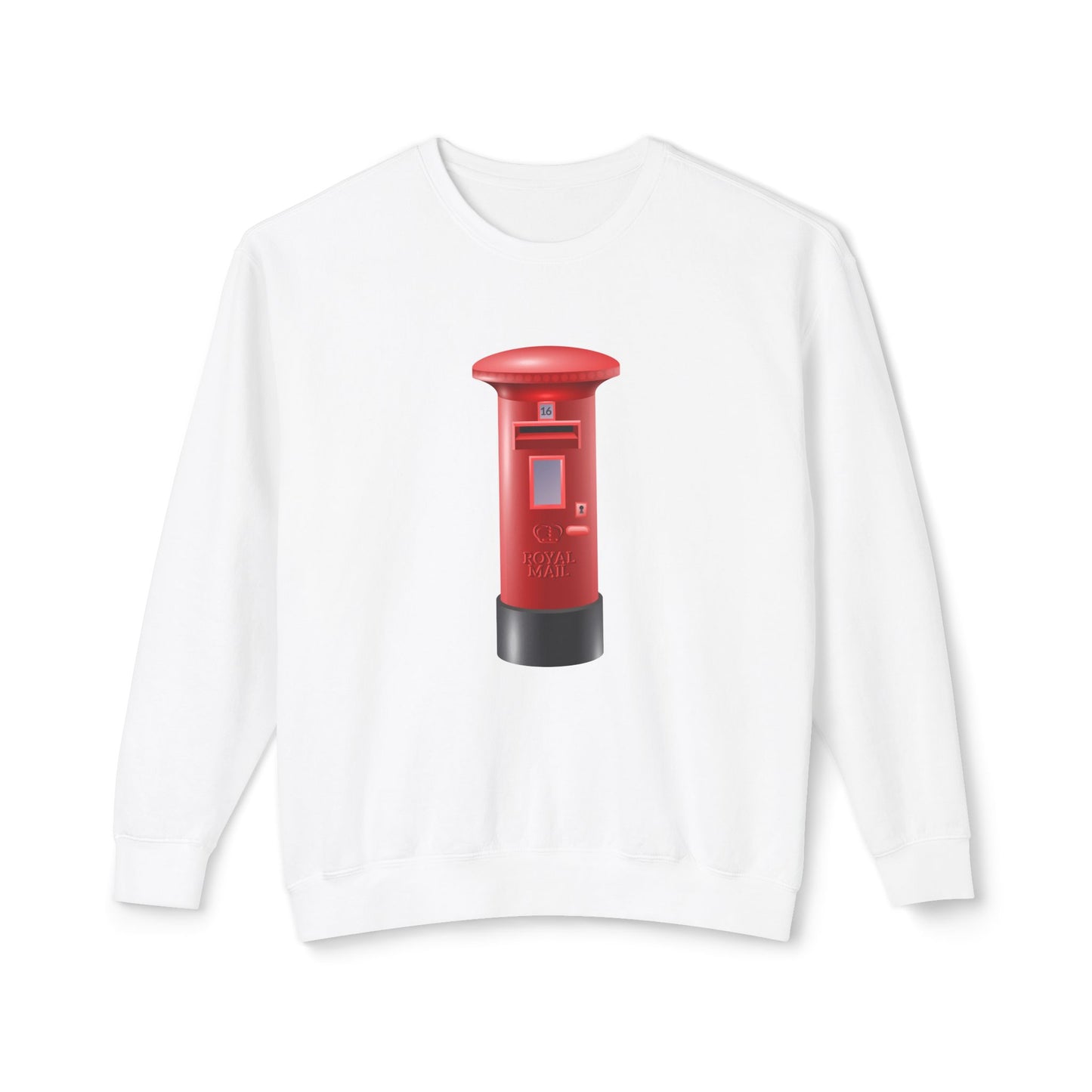 Unisex Lightweight Crewneck Sweatshirt - Classic UK Royal Mailbox
