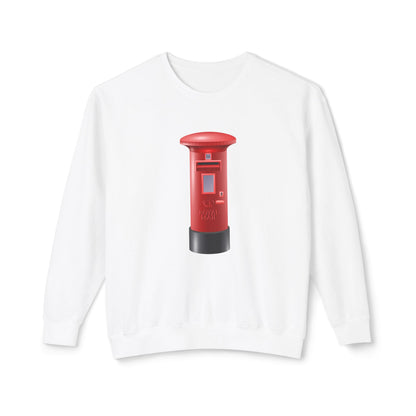 Unisex Lightweight Crewneck Sweatshirt - Classic UK Royal Mailbox
