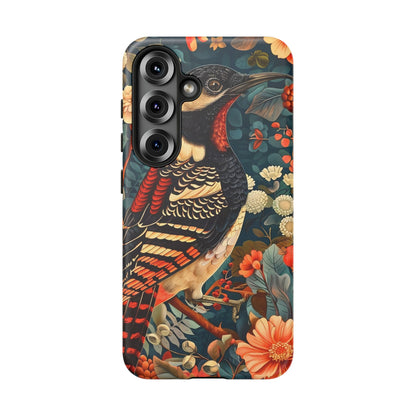 Nature-Inspired Phone Case with Floral Art, Tough Phone Cover, Protective Case, Gift for Nature Lovers, Unique Phone Accessory
