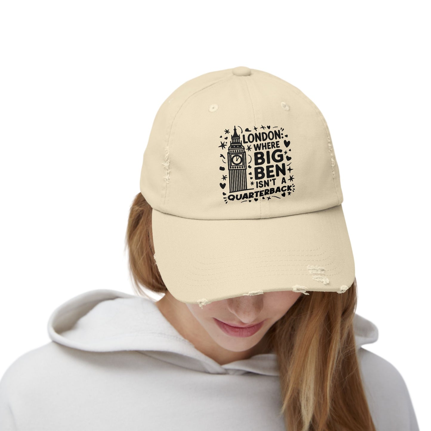 London Big Ben Distressed Cap | Unisex Sports Hat, Casual Fashion, Travel Accessory, Gift for Him or Her, Summer Essential