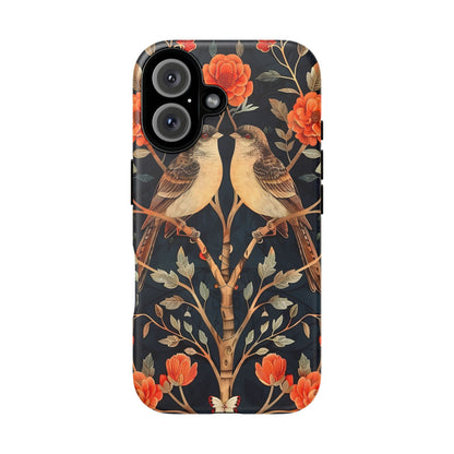 Floral Phone Case – Tough Cases with Bird Design, Unique Gift for Nature Lovers, Stylish Tech Accessory, Phone Cover, Artistic Case