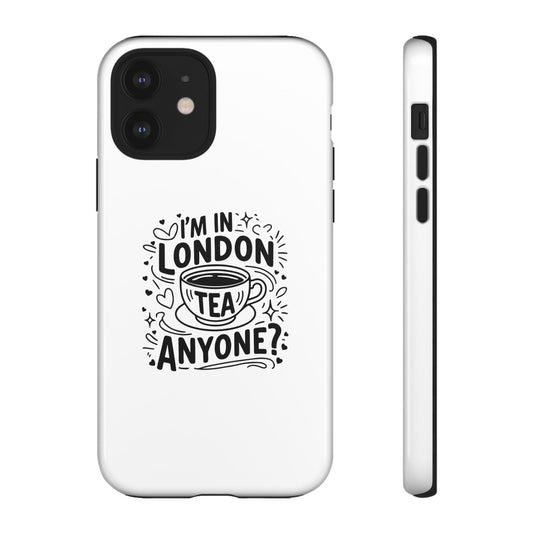 Phone Case with Tea Design, London Souvenir, Travel Accessory, Gift for Tea Lovers, Fun Phone Cover, Unique Mobile Case