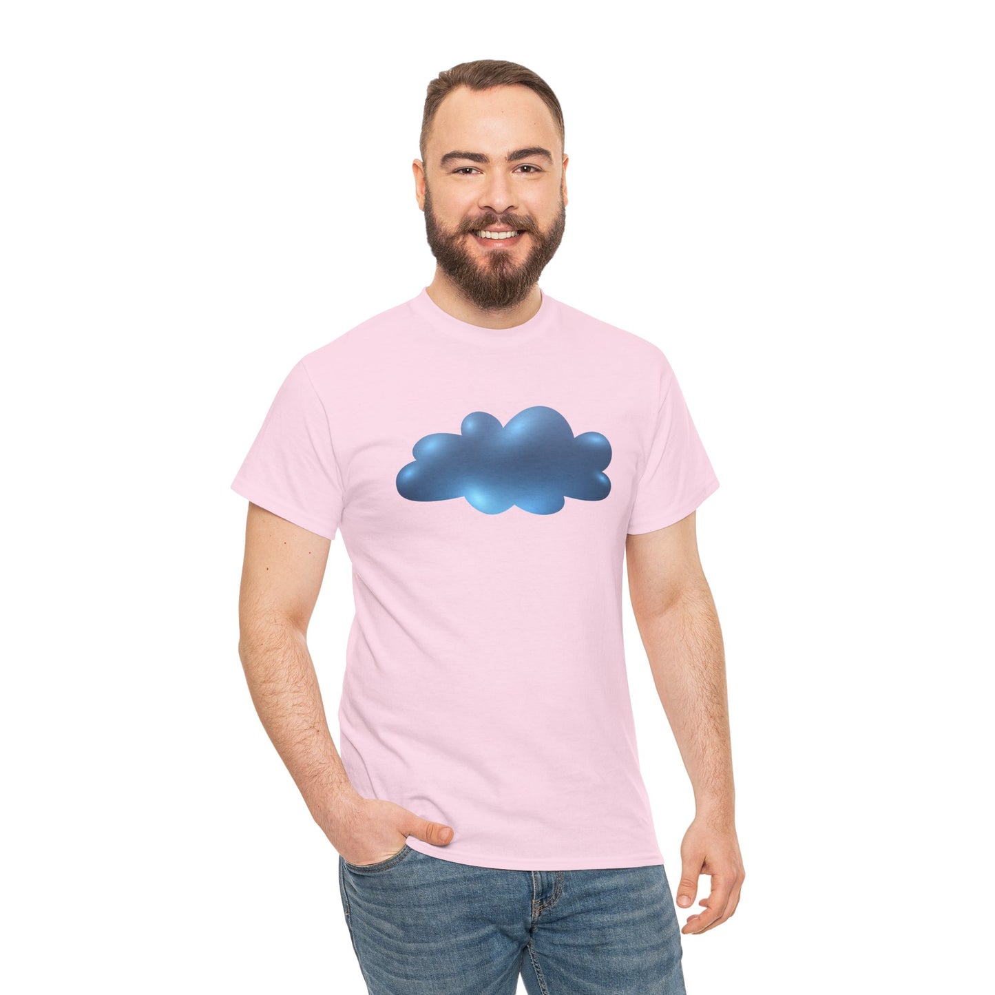 Unisex Heavy Cotton T-Shirt - Classy Serene Cloudscape - Dreamy Cloud