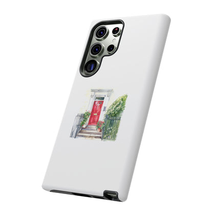Artistic Phone Case - Charming Red Door Design for Stylish Protection