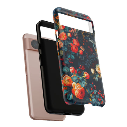 Floral Phone Case, Tough Cases for Protection, Vibrant Floral Design, Chic Gift for Her, Stylish Accessories