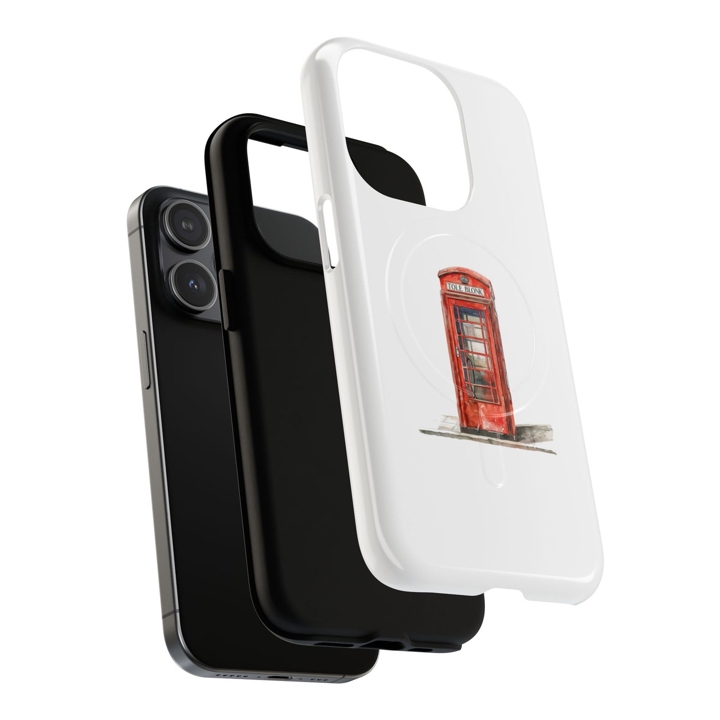 Classic London Phone Booth Magnetic Case, Tough Phone Cases, Gift for Travelers, Unique Phone Accessories, Personalized Phone Protection