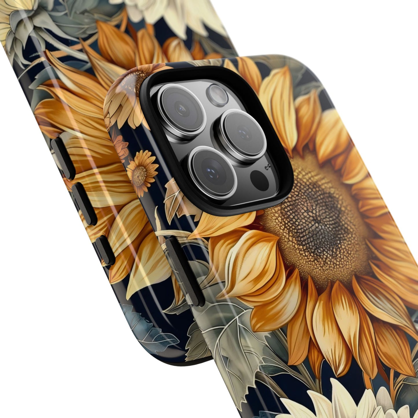 Floral Phone Case for Tough Cases, Sunflower Design, Nature Lover Gift, Birthday Present, Eco-Friendly Accessories, Summer Vibes