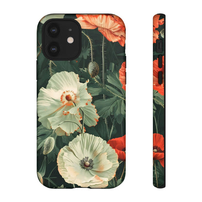 Floral Phone Case - Tough Cases, Botanical Design, Gift for Friends, Trendy Mobile Cover, Personalized Phone Accessory
