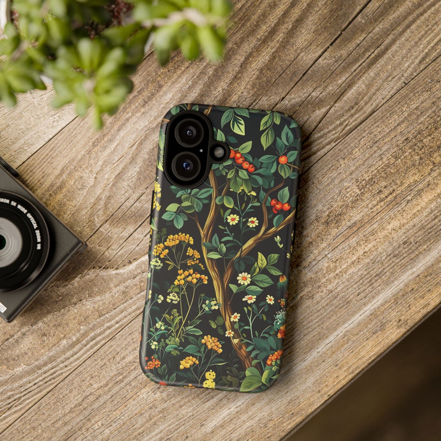 Floral iPhone Case, Nature Inspired Tough Case, Botanical Phone Cover, Eco-Friendly Gift, Unique Floral Design
