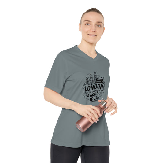 V-Neck Performance T-Shirt  - London is always a good Idea