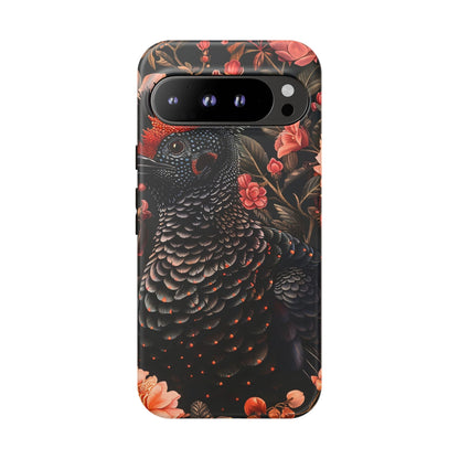 Tough Cases: Floral Design Phone Case, Stylish Protection for Your Phone, Unique Gift for Bird Lovers, Vibrant Floral Art, [...]