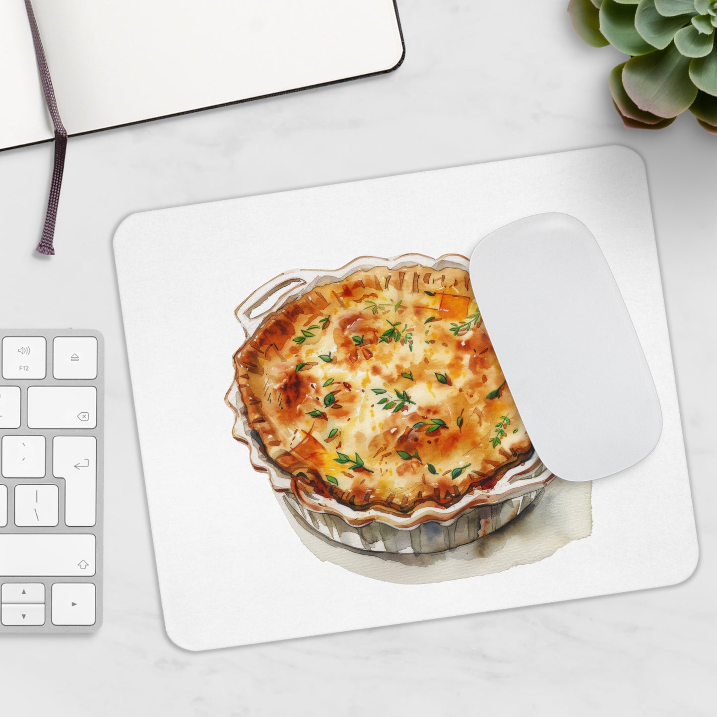 Delicious Pie Mouse Pad | Office Decor, Gift for Foodies, Kitchen Lovers, Desk Accessory, Cute Mousepad