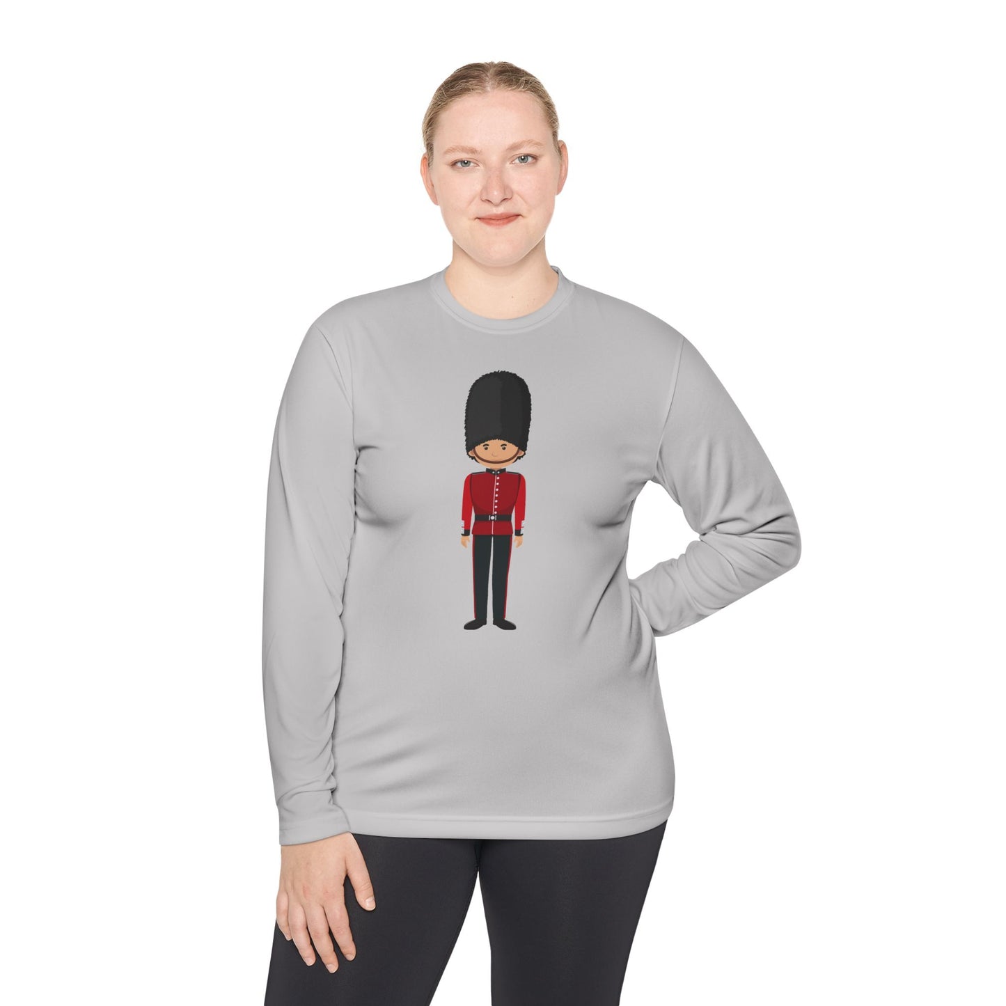Unisex Lightweight Long Sleeve Tee - Fun Royal Guard Design for Casual Wear