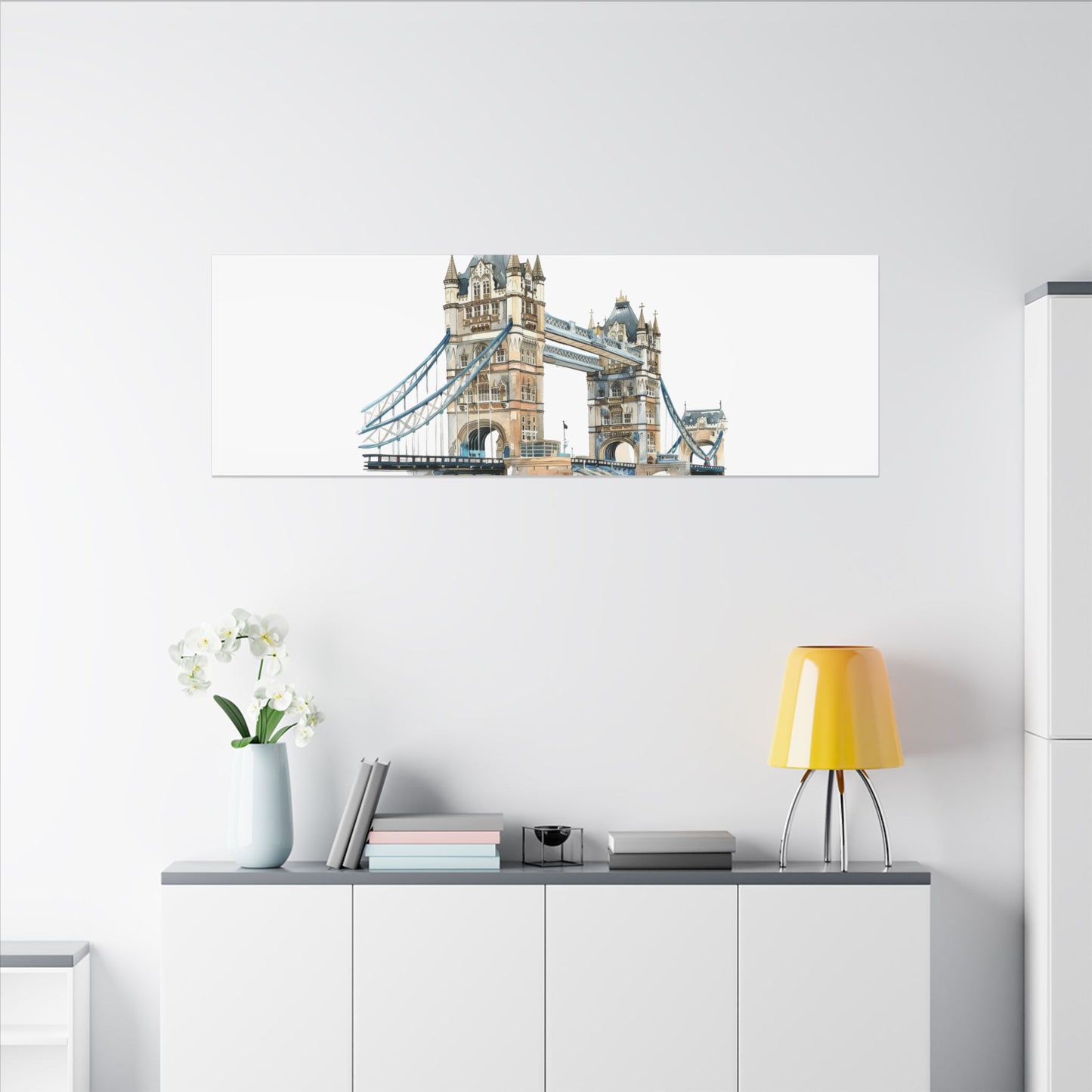 London Bridge Matte Canvas Wall Art, Elegant Home Decor, Unique Gift for Art Lovers, Travel Enthusiast Wall Decor, Modern Aesthetic