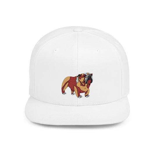 British Bulldog Mascot Flat Bill Snapback