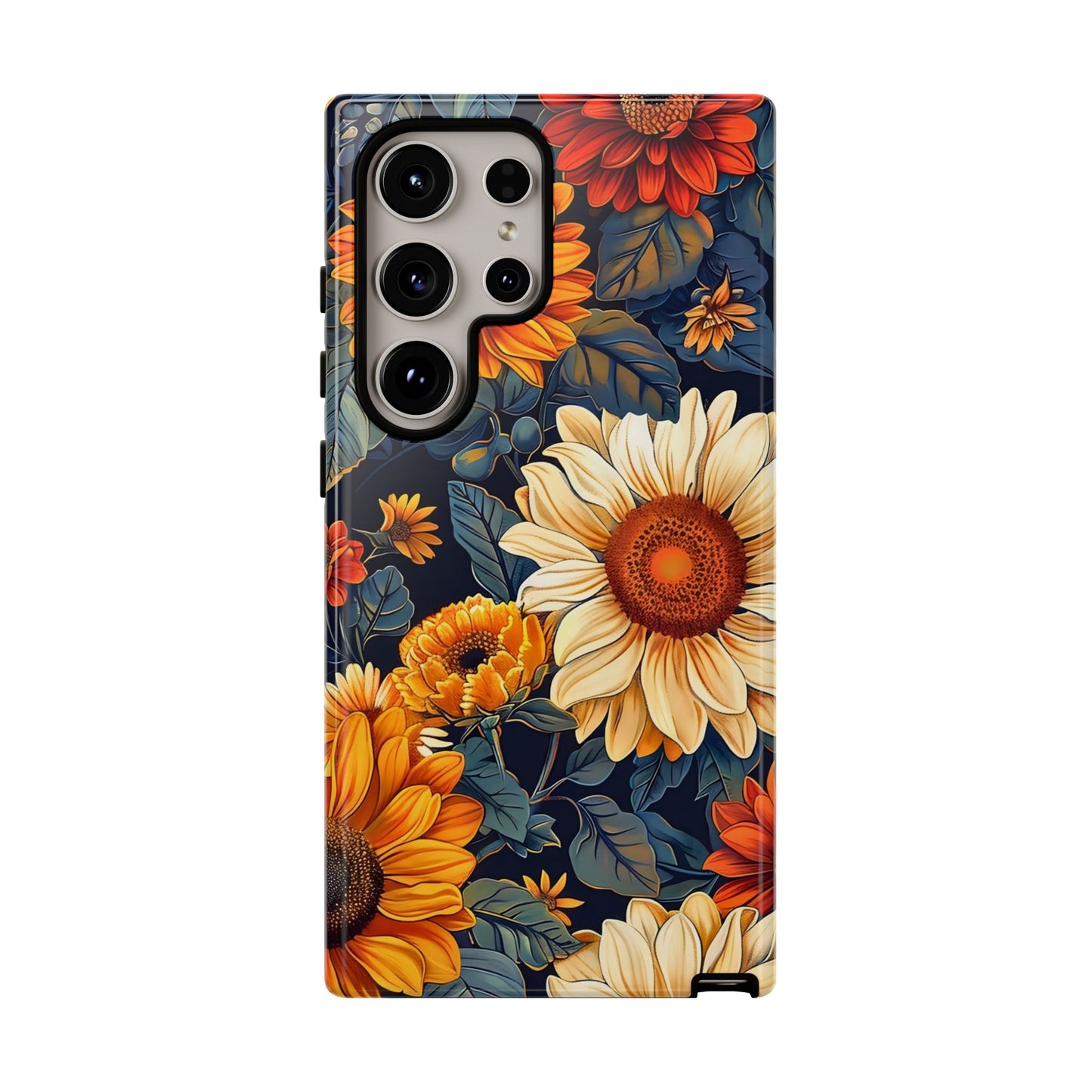 Floral Tough Phone Case | Sunflower Design, iPhone Cover, Protective Case, Gifts for Her, Floral Phone Accessory