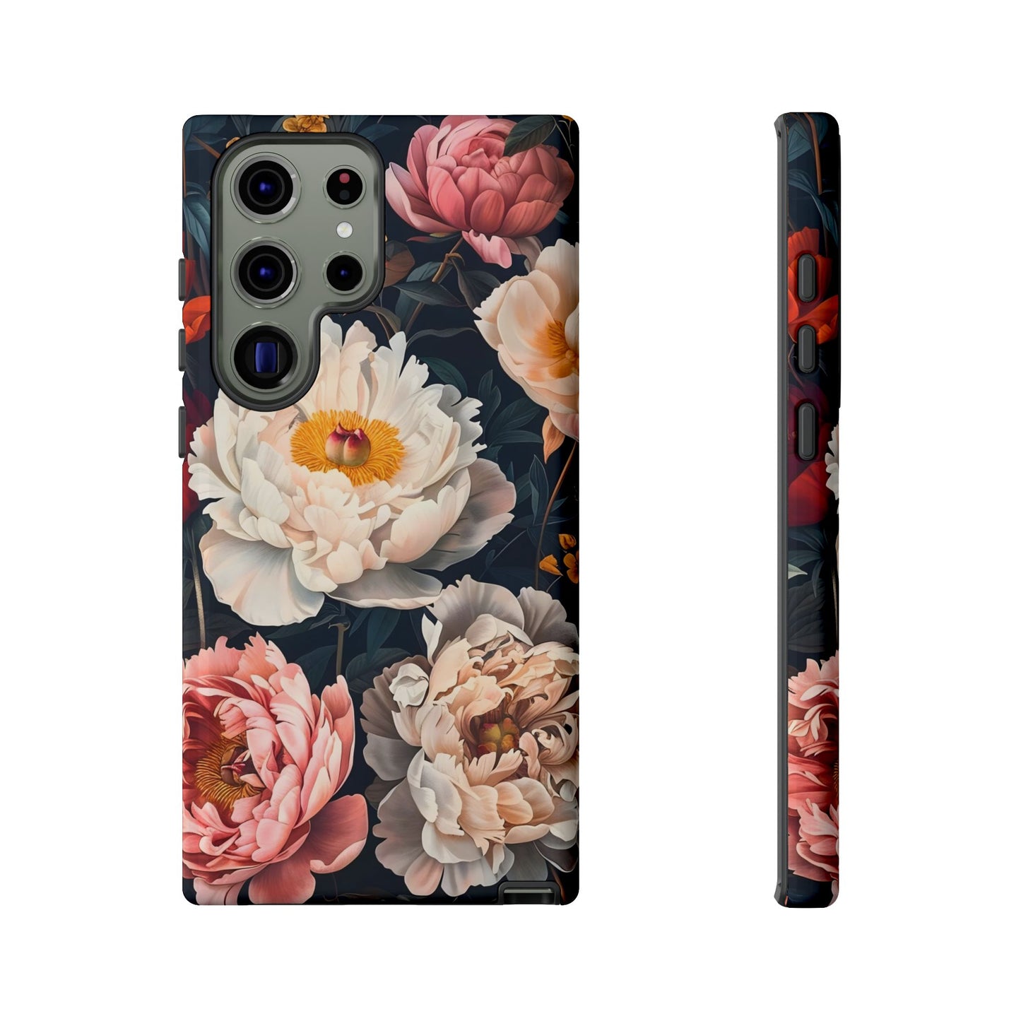 Floral Phone Case, Tough Phone Cover, Flower Design, Unique Gift for Her, Trendy Accessory, Spring Decor