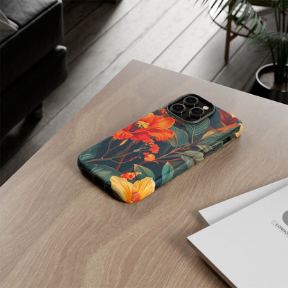 Tough Floral Phone Case | Tropical Vibe, Gift for Nature Lovers, Summer Beach Accessory, Floral Pattern, Trendy Phone Accessories