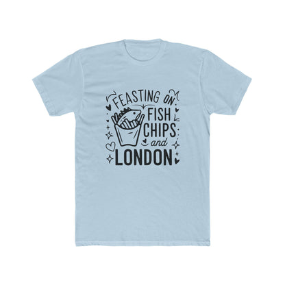 Fish Chips and London Versatile Unisex Cotton Crew Tee