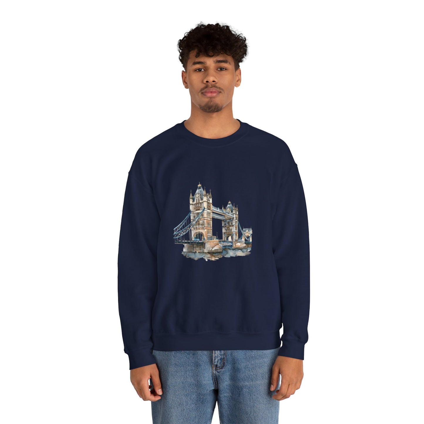 Unisex Heavy Blend™ Crewneck Sweatshirt - London's Famous Bridge