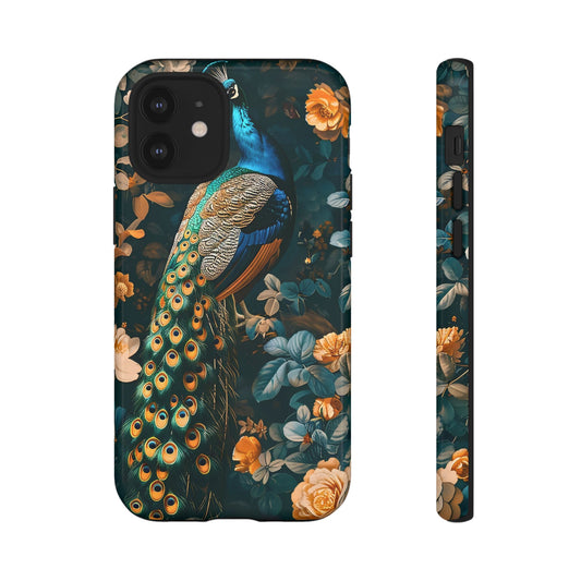 Peacock Phone Case - Elegant Floral Design, Tough Case for Protection, Unique Gift for Nature Lovers, Stylish Accessory, Eco-Friendly