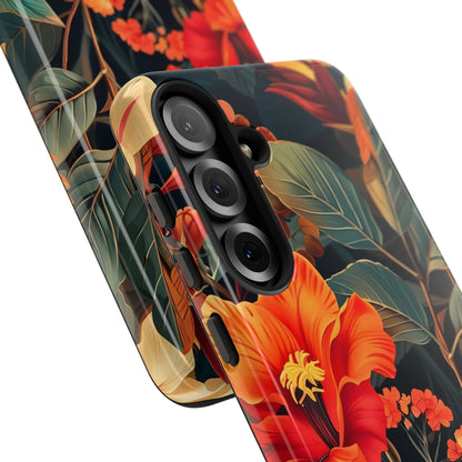 Tough Floral Phone Case | Tropical Vibe, Gift for Nature Lovers, Summer Beach Accessory, Floral Pattern, Trendy Phone Accessories