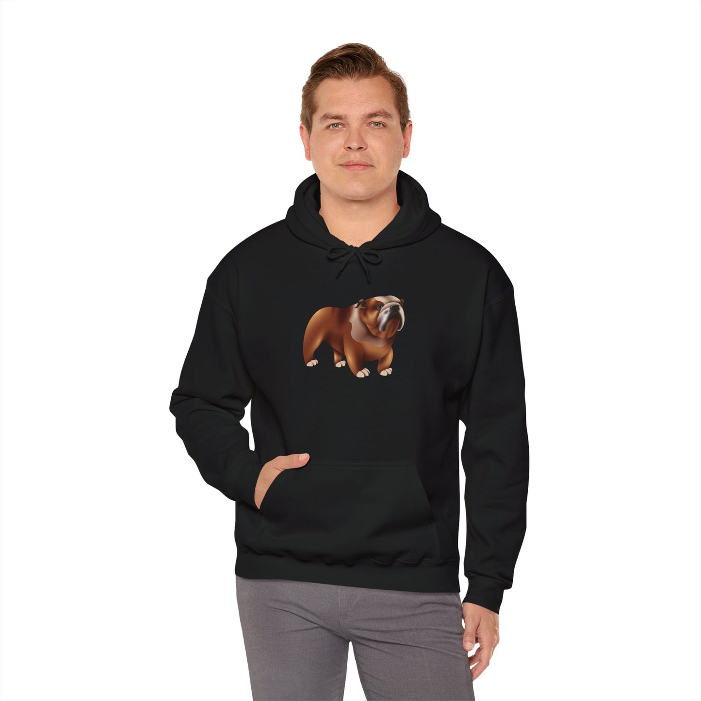 Unisex Heavy Blend™ Hooded Sweatshirt - Adorable British Dog