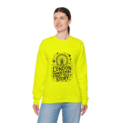 Unisex Heavy Blend™ Crewneck Sweatshirt - London Story Telling Streets