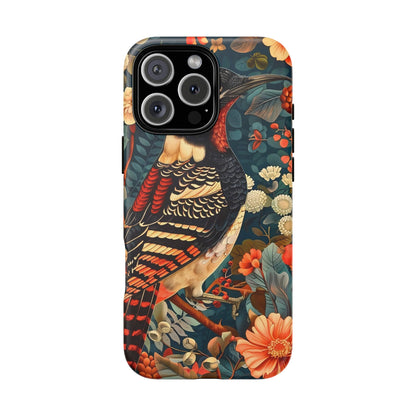 Nature-Inspired Phone Case with Floral Art, Tough Phone Cover, Protective Case, Gift for Nature Lovers, Unique Phone Accessory