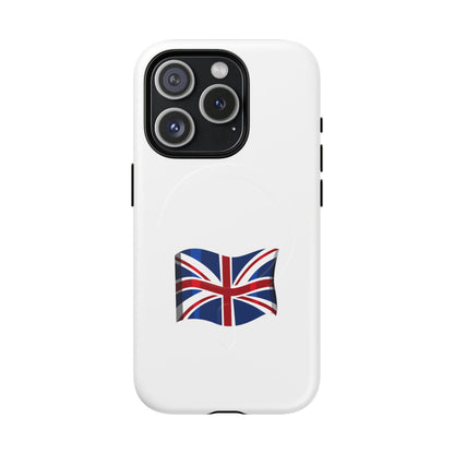 Durable Magnetic Phone Case, UK Flag Design, Protective Cover for iPhone, Stylish Gift for Travelers, Customizable Design
