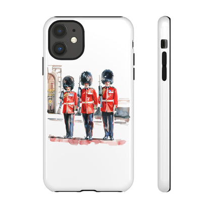 Phone Case with Royal Guard Design, Unique Cell Cover, London Souvenir, Tough Phone Case, Gift for Travelers, Stylish Street Photography