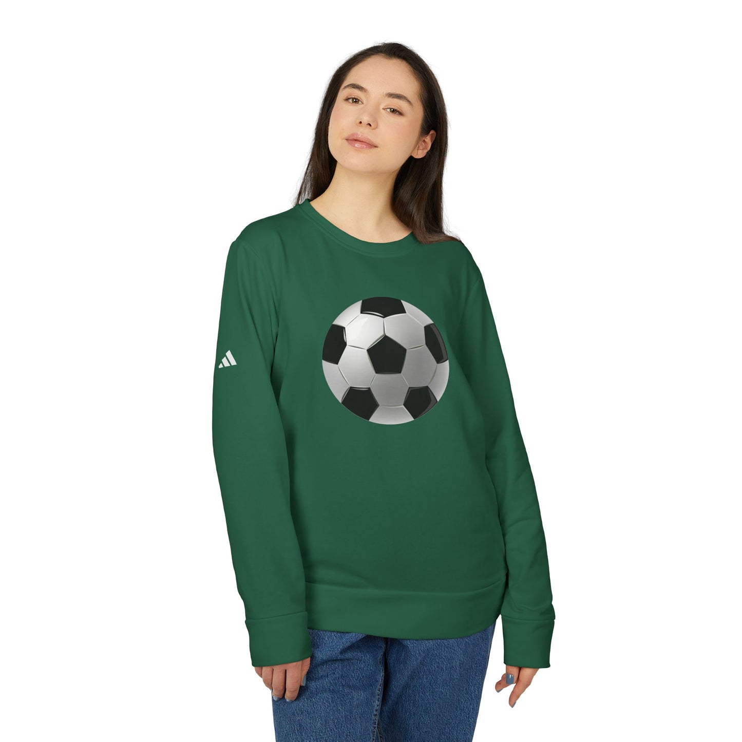 Unisex Fleece Crewneck - Soccer Ball Sweatshirt