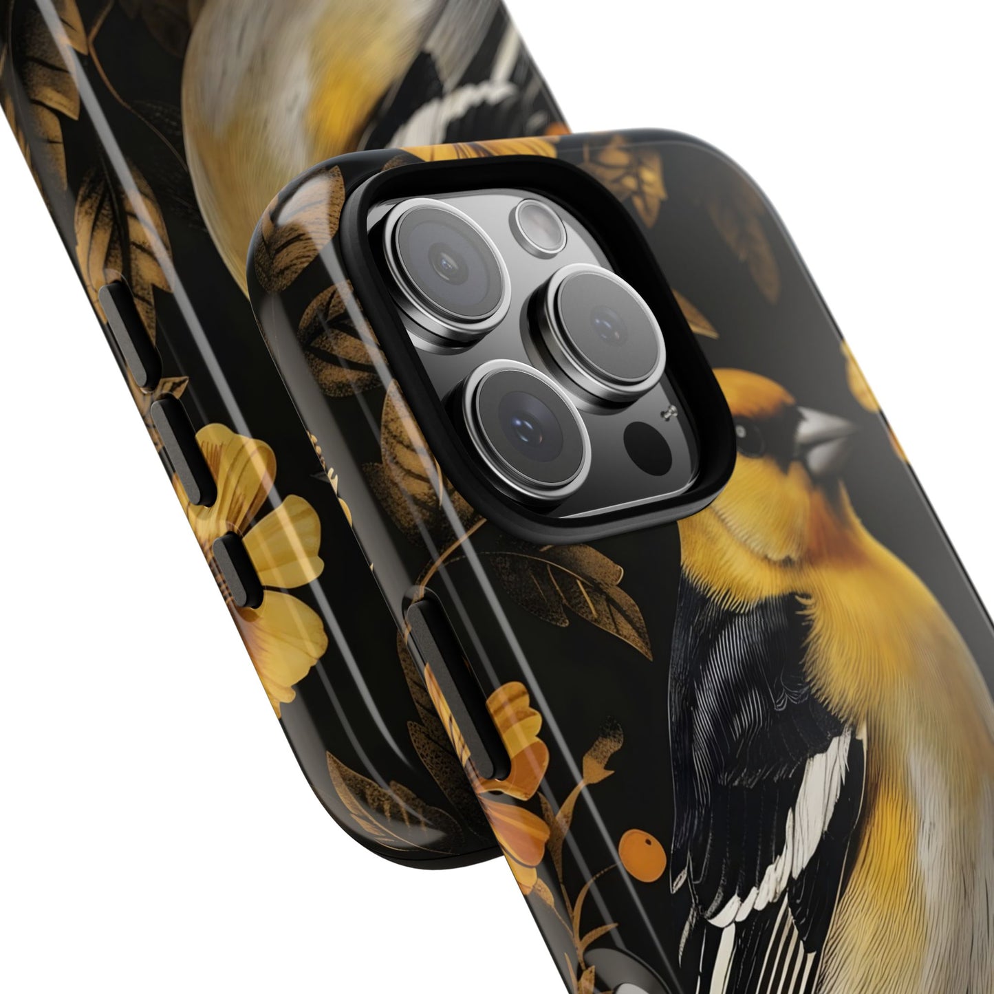 Elegant Bird Phone Case - Tough Cases, Phone Accessories, Wildlife Gifts, Nature Lover, Floral Design, Unique Cases