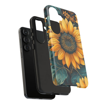 Sunflower Phone Case - Bright Floral Design, Stylish Tough Cover for Sunflower Lovers, Gift for Plant Enthusiasts, Mom Gift, Nature Lovers