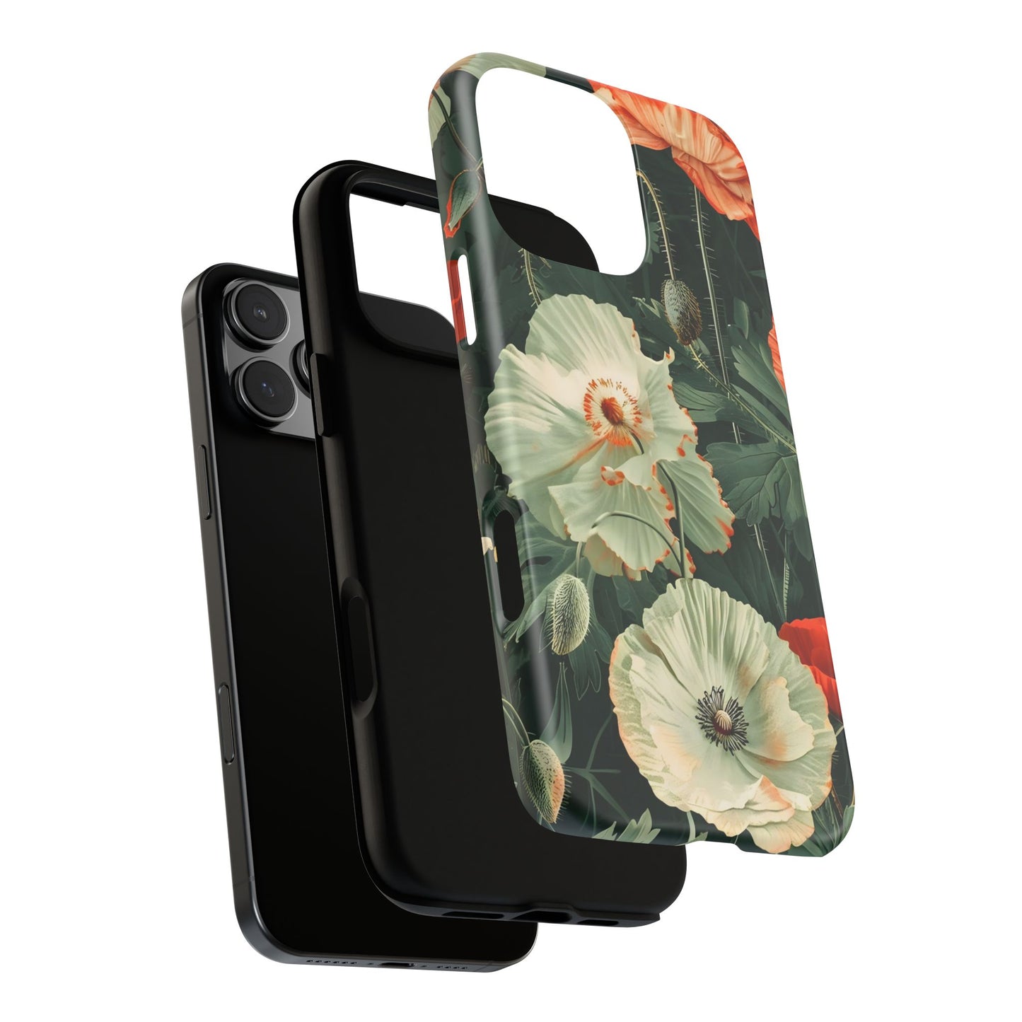 Floral Phone Case - Tough Cases, Botanical Design, Gift for Friends, Trendy Mobile Cover, Personalized Phone Accessory