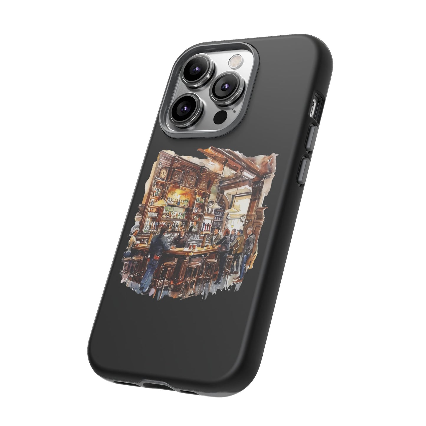Artistic Phone Case - Cozy Pub Vibe, Trendy Smartphone Accessory, Gift for Friends, Modern Design, Durable Protection