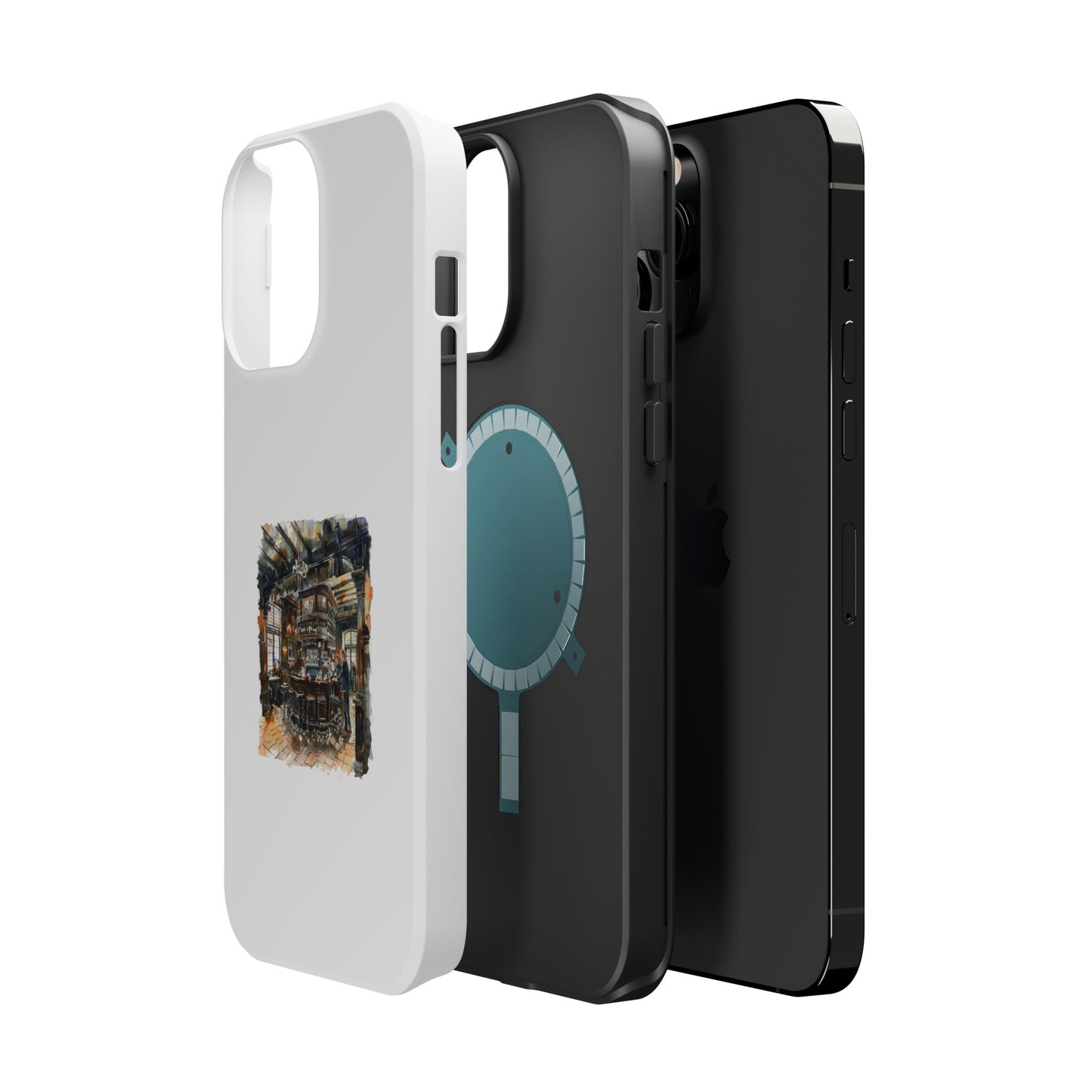 Artistic Magnetic Tough Cases | Stylish Phone Cover, Unique Illustrative Cases, Customizable Gifts for Travelers, Holiday Season Perfec