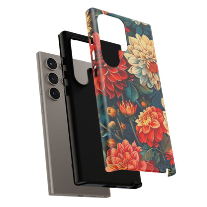 Floral Phone Case - Vibrant Tough Cases, Stylish Floral Cell Phone Cover, Gift for Her, Trendy Phone Accessory, Flower Design