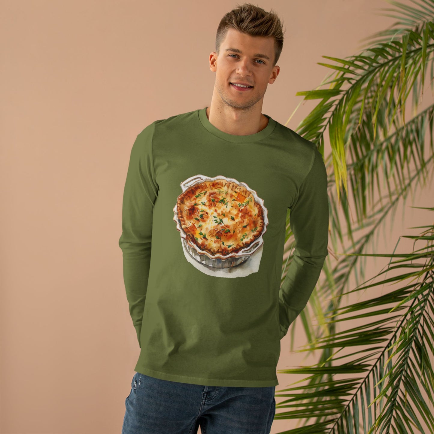 Men’s Base Longsleeve Tee - British Food - Savory Classics and Traditional Delights