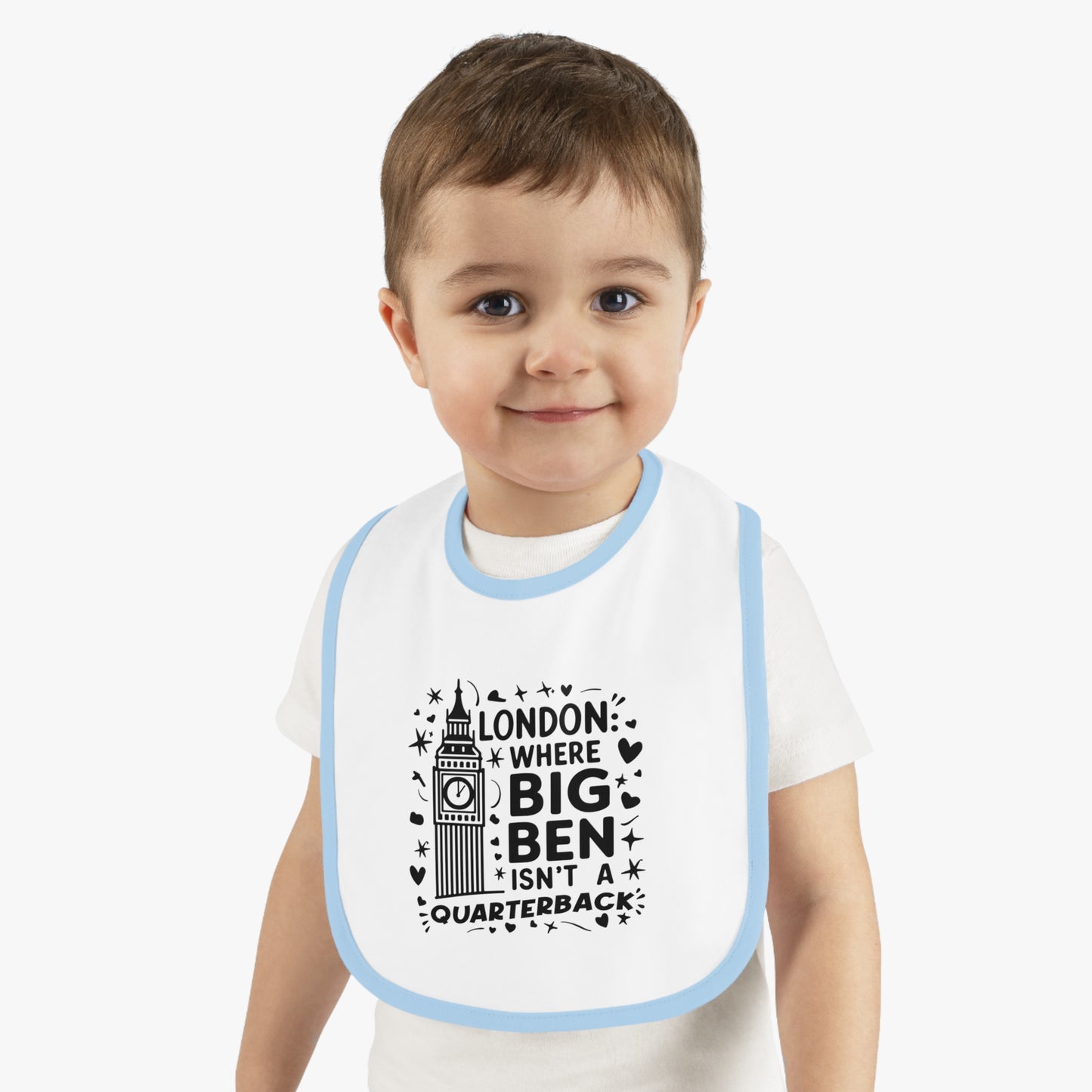 London Themed Baby Bib, Fun Baby Shower Gift, Cute Infant Bib, Unique Baby Apparel, Parenting Essentials
