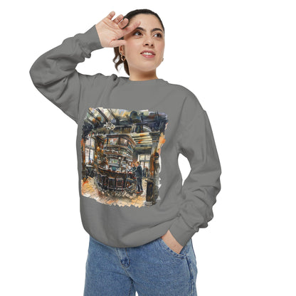 Unisex Garment-Dyed Sweatshirt - The Cozy British Pub