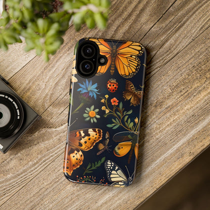 Nature-Inspired Phone Case | Floral Butterfly Design, Tough Phone Cover, Gift for Nature Lovers, Cute Butterfly Case, Home Decor
