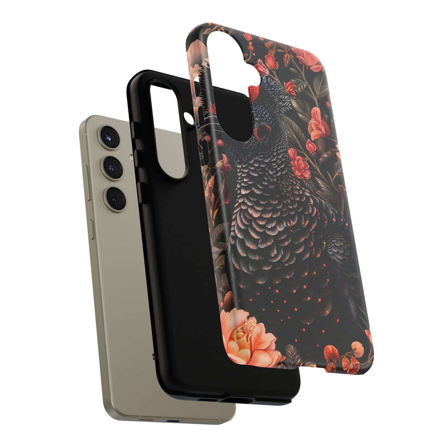 Tough Cases: Floral Design Phone Case, Stylish Protection for Your Phone, Unique Gift for Bird Lovers, Vibrant Floral Art, [...]