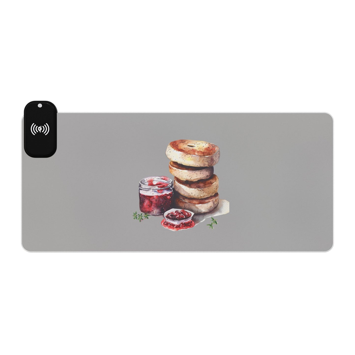 Scones & Jam – Classic English Treat - LED Gaming Mouse Pad with Wireless Charging - Stylish Desk Accessory for Gamers and Tech Lovers, Perfect for Birthdays, Holidays, Desk [...]
