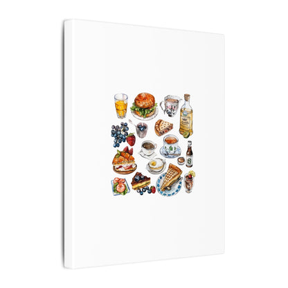 Breakfast Feast Canvas Print, Food Art, Kitchen Decor, Gifting for Food Lovers, Brunch Vibes, Wall Art